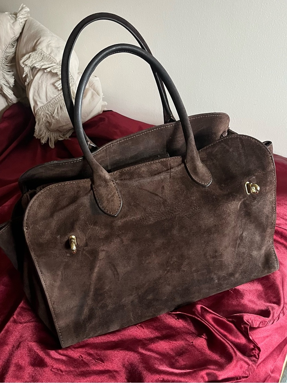 Claudia Firenze Brown Suede Tote